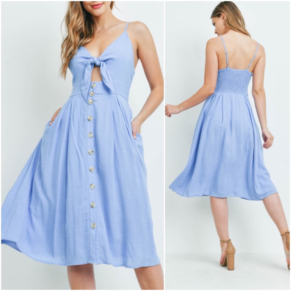Girly & Flirty Little Blue Dress